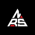 NRS triangle letter logo design with triangle shape. NRS triangle logo design monogram. NRS triangle vector logo template with red Royalty Free Stock Photo