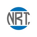 NRT letter logo design on white background. NRT creative initials circle logo concept. NRT letter design