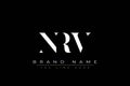 NRV abstract letter logo design Royalty Free Stock Photo