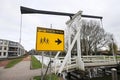 NS signs to redirect passengers to bus boarding point instead of train during maintenance work Royalty Free Stock Photo