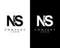 NS, SN initial letter logotype company logo modern design vector