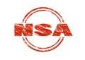 Nsa red rubber stamp