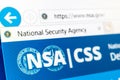 NSA Web Site Royalty Free Stock Photo