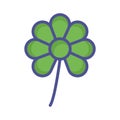 Saint patricks flower Isolated Vector icon which can easily modify or edit Royalty Free Stock Photo