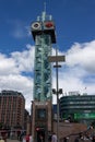 NSB Surveillance Tower at Oslo Central Railway Station Royalty Free Stock Photo