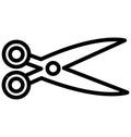 Scissor Isolated Vector Icon for Sewing and Tailoring