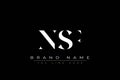 NSF abstract letter logo design Royalty Free Stock Photo