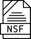 NSF Outline Vector Icon Royalty Free Stock Photo