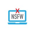 NSFW icon with graphic Royalty Free Stock Photo