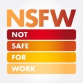 NSFW - Not Safe For Work acronym