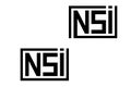 NSI Logo Design, NSI letter logo design vector Template, monogram logo, letter logo Royalty Free Stock Photo