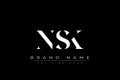 NSK abstract letter logo design Royalty Free Stock Photo