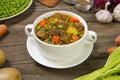 Slow cooker beef stew. Selected focus Royalty Free Stock Photo