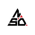 NSO triangle letter logo design with triangle shape. NSO triangle logo design monogram. NSO triangle vector logo template with red Royalty Free Stock Photo
