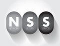 NSS - Network Security Services acronym, technology concept background Royalty Free Stock Photo