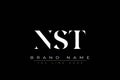 NST abstract letter logo design Royalty Free Stock Photo