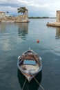 NSunset panorama of Fortification at the port of Nafpaktos town, Western Greece