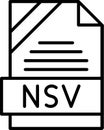 NSV Outline Vector Icon Royalty Free Stock Photo