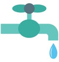 Tap, Faucet, Plumbing Color Isolated Vector Icon editable Royalty Free Stock Photo