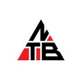 NTB triangle letter logo design with triangle shape. NTB triangle logo design monogram. NTB triangle vector logo template with red Royalty Free Stock Photo