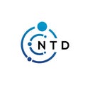 NTD letter technology logo design on white background. NTD creative initials letter IT logo concept. NTD letter design Royalty Free Stock Photo