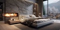 nterior design of modern cozy bedroom