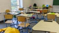 Nterior school classroom education desk modern , Back to school Royalty Free Stock Photo