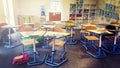 Nterior school classroom education desk modern , Back to school Royalty Free Stock Photo