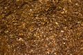 The texture of ground coffee after preparation