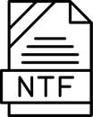 NTF Outline Vector Icon Royalty Free Stock Photo
