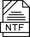 NTF Outline Vector Icon Royalty Free Stock Photo