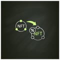 NTF resale chalk icon Royalty Free Stock Photo