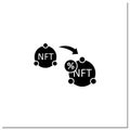 NTF resale glyph icon Royalty Free Stock Photo