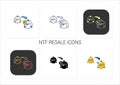 NTF resale icons set Royalty Free Stock Photo