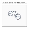 NTF resale line icon