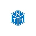 NTH letter logo design on black background. NTH creative initials letter logo concept. NTH letter design