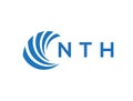 NTH letter logo design on white background. NTH creative circle letter logo concept. NTH letter design