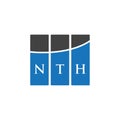 NTH letter logo design on WHITE background. NTH creative initials letter logo concept. NTH letter design