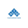 NTH letter logo design on white background. NTH creative initials letter logo concept. NTH letter design