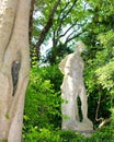 Ntique statue in a park near the waterfront in Venice