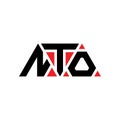 NTO triangle letter logo design with triangle shape. NTO triangle logo design monogram. NTO triangle vector logo template with red Royalty Free Stock Photo