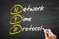 NTP - Network Time Protocol, acronym business concept Royalty Free Stock Photo