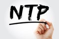 NTP - Network Time Protocol acronym Royalty Free Stock Photo