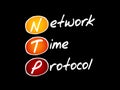 NTP - Network Time Protocol, acronym Royalty Free Stock Photo