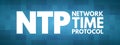 NTP - Network Time Protocol acronym Royalty Free Stock Photo