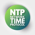 NTP - Network Time Protocol acronym, technology concept background Royalty Free Stock Photo