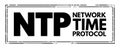 NTP Network Time Protocol - networking protocol for clock synchronization between computer systems over packet-switched, variable- Royalty Free Stock Photo