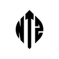 NTZ circle letter logo design with circle and ellipse shape. NTZ ellipse letters with typographic style. The three initials form a Royalty Free Stock Photo