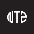 NTZ letter logo design on black background. NTZ creative initials letter logo concept. NTZ letter design Royalty Free Stock Photo
