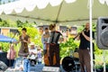 Nu Klezmer Army, musical group intensely playing their instruments